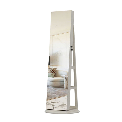 Swivel Jewelry Cabinet With Full Length Mirror Daily Nest