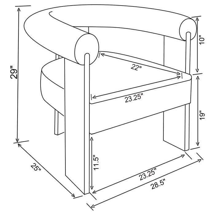 Slater - Upholstered Accent Side Chair - Green