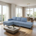 L - Shaped Sectional Sofa With Chaise & Ottoman Home Essentials
