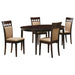Gianna - 5 Piece Dining Set With Oval Table And Side Chairs - Cappuccino Furniture Max