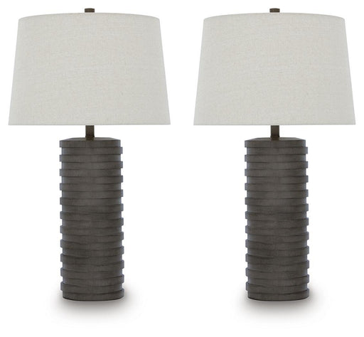 Neilett - Poly Table Lamp (Set of 2) - Antique Brown Signature Design by Ashley®