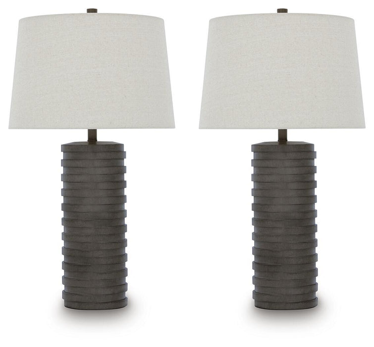 Neilett - Poly Table Lamp (Set of 2) - Antique Brown Signature Design by Ashley®