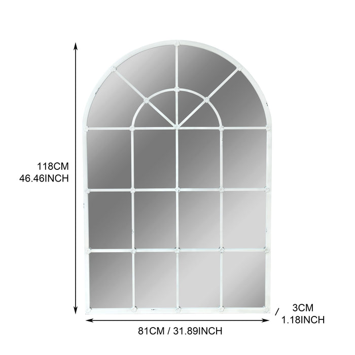 Handmade Arched Mirror, Windows Design For Entryway - White Daily Nest