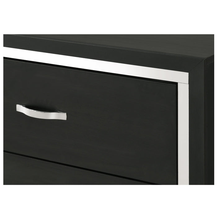 4 Drawer Bedroom Chest With Handles Furniture - Black