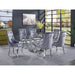 Dekel - Dining Table - Clear Glass Top & Stainless Steel ACME