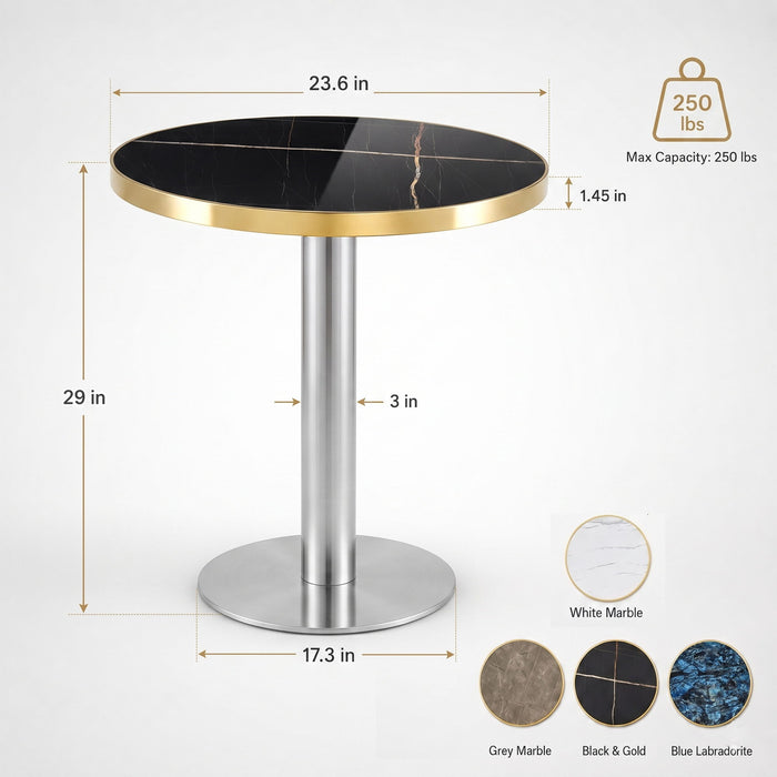 Elegant Modern Round Bistro Table Home Essentials