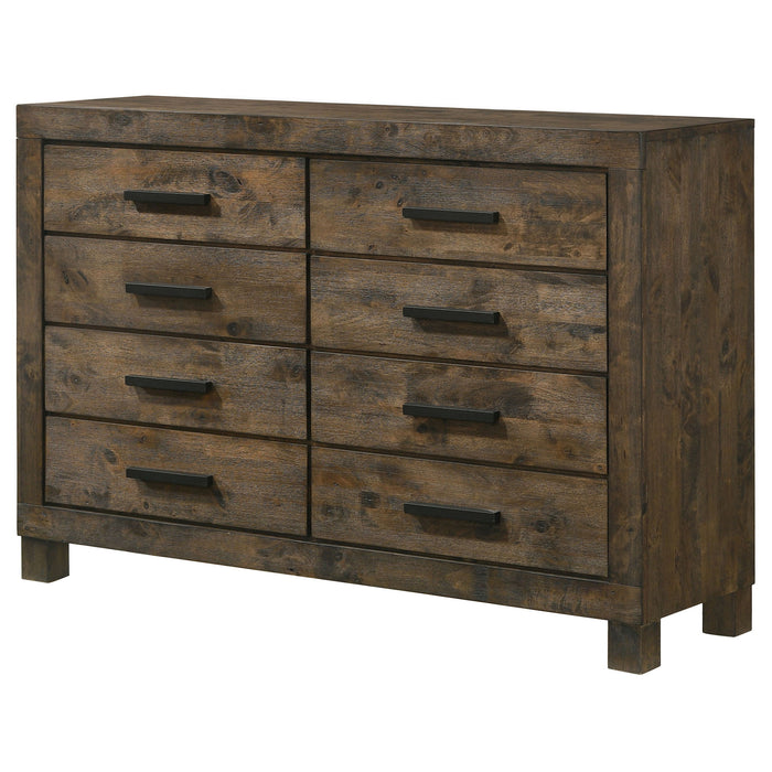 Bren - 8 Drawer Dresser With Pull Handles - Rustic Furniture Max