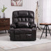 Lift Chair With Heat & Massage, 2 Pockets, 2 Cup Holders, Dual Remote - Wine Red Home Essentials
