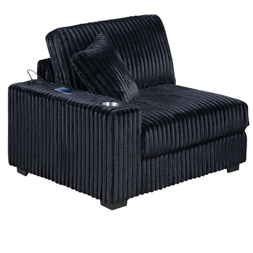 Contemporary Style Chair With Cup Holder Armrest Home Essentials