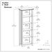 Acadian - 5 Shelf Bookcase, Handcrafted Simpli-Home