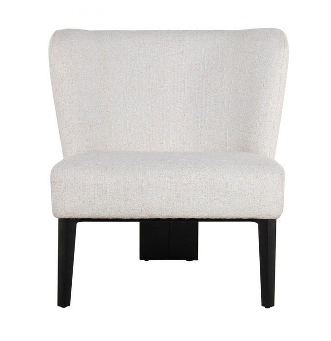 Faux Leather Wingback Accent Chair - White