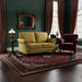 Loveseat Sofa With Nailhead Detail & Turned Legs, 2 Seater Upholstered Couch US Pride