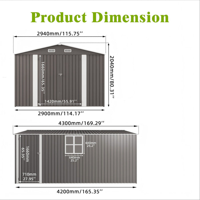 Outdoor Storage Shed With Lockable Doors Daily Nest