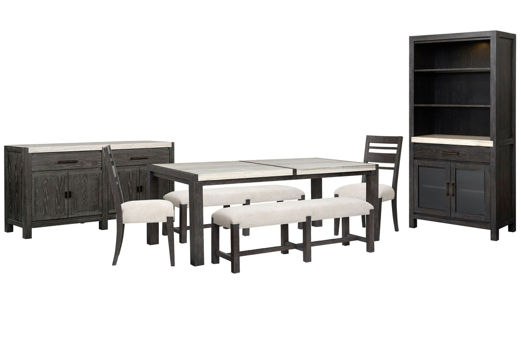 Plum Creek - 7 Piece Rectangular Dining Table Set Magnussen Furniture
