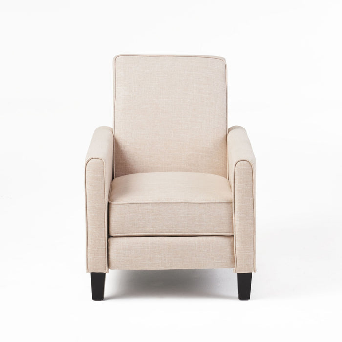 Upholstered Push Back Recliner Chair For Living Room Noble House