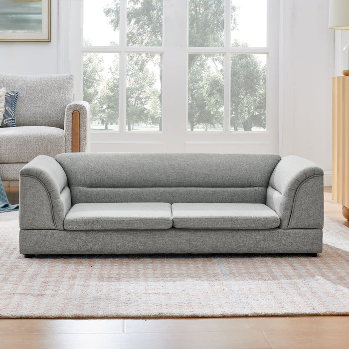 Oversized, Curved Armrest Rectangular Dog Sofa, For Large & Oversized Dogs - Light Gray Daily Nest