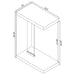 Sampson - C Shaped Side Table - Gray Furniture Max