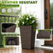 Solhome - Indoor / Outdoor Decorative Planter With Removable Insert (Set of 2) - Brown Ebony Daily Nest