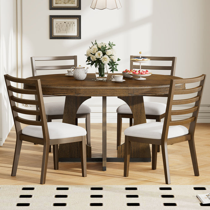 Round Dining Table Set For 4 With Chairs Hearth and Haven
