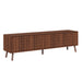 70" TV Stand For TVs Up To 80", Soft Closing Hinges And Cable Management - Walnut Hearth and Haven