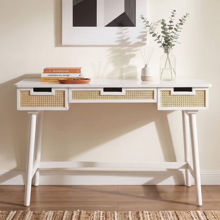 Writing Desk With 3 Drawers For Living Room Noble House