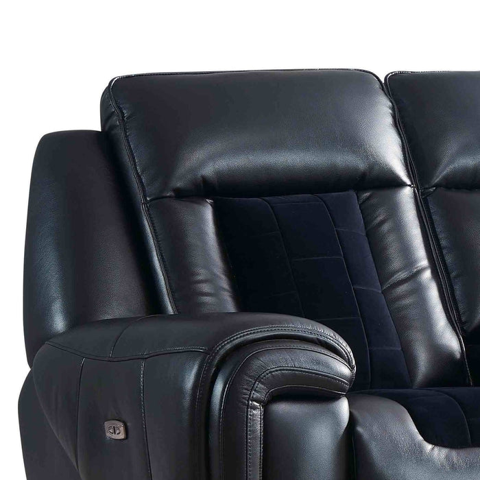 Power Reclining Loveseat With Storage - Black