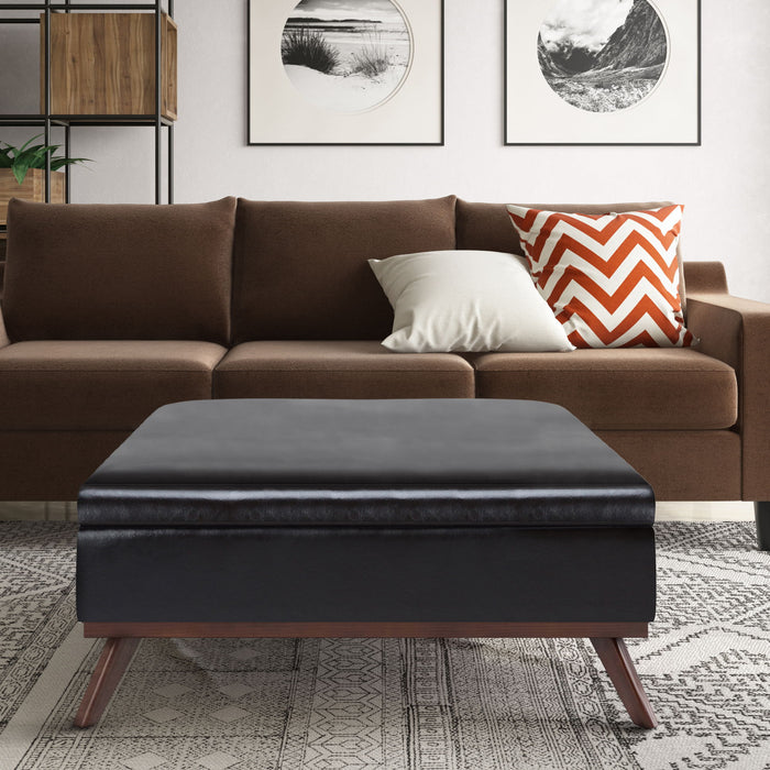 Owen - Multifunctional Square Coffee Table Storage Ottoman Simpli-Home