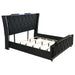 Mika - LED Upholstered Bed With Tufted Wingback Headboard And Ambient Lighting Furniture Max