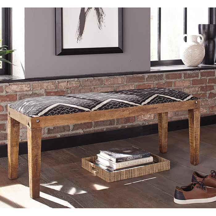 Upholstered Bench - Black Furniture Max