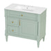 Freestanding Bathroom Vanity With Sink, Adjustable Shelf, Flip Drawer Hearth and Haven