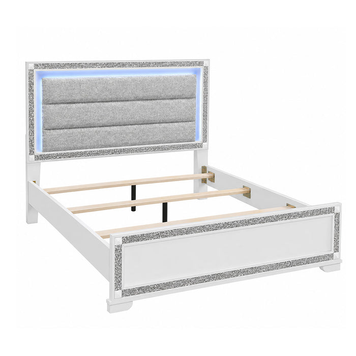 Soulmarie - Bed With LED Lighting And Padded Headboard Global Furniture USA