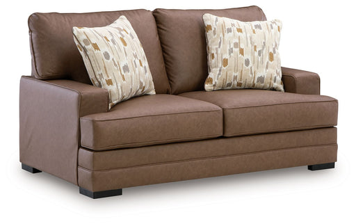 VillaCourt - Loveseat - Caramel Benchcraft®