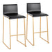 Mara - Contemporary Upholstered Barstool (Set of 2) Lumi Source