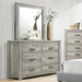 1 Piece Dresser With Handles, 6 Drawers - Light Gray Home Essentials