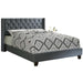 Contemporary Style Bed With Diamond Tufted Headboard Home Essentials