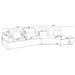 Lincoln - Upholstered Curved Sectional Sofa With Pillow Back Cushions - Gray Furniture Max