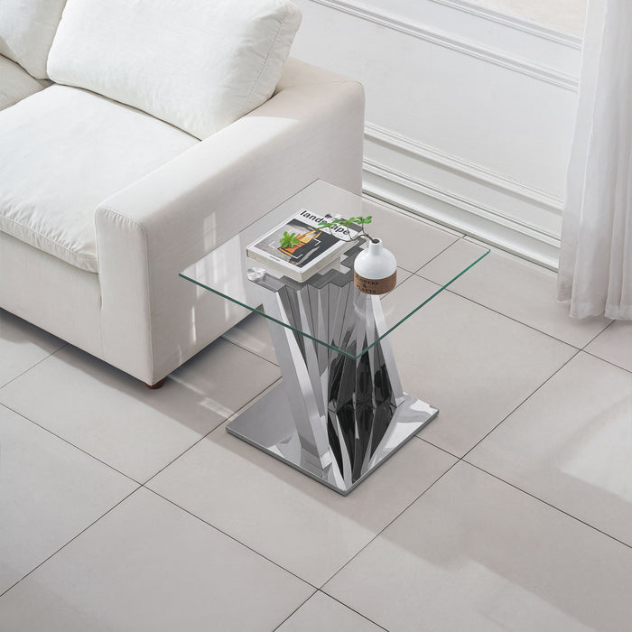 Table With Twisted Fan Shaped Legs Home Essentials