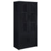 Shayne - 4 Door Display Cabinet With LED Lighting - Black Furniture Max