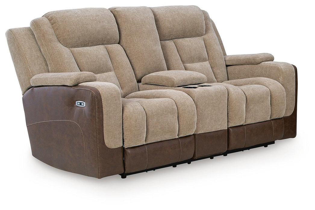 Mixed Motion - Power Reclining Loveseat With Console / Adjustable Headrest Signature Design by Ashley®