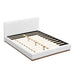 Queen Size Upholstered Bed With Solid Base Frame - White Noble House