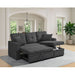 Upholstered Sectional With Pull Out Bed And Chaise Storage Home Essentials