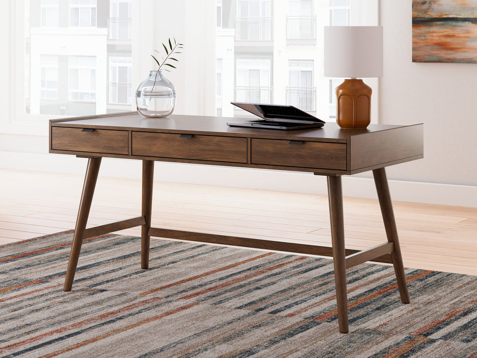 Lyncott - 3 Pc. - Home Office Desk, Chair, Bookcase - Brown Signature Design by Ashley®