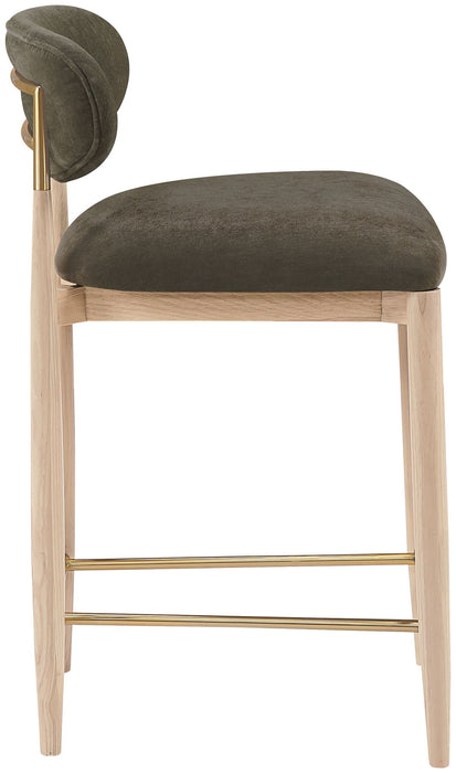 Riccio - Fabric Stool - Natural Frame Meridian Furniture