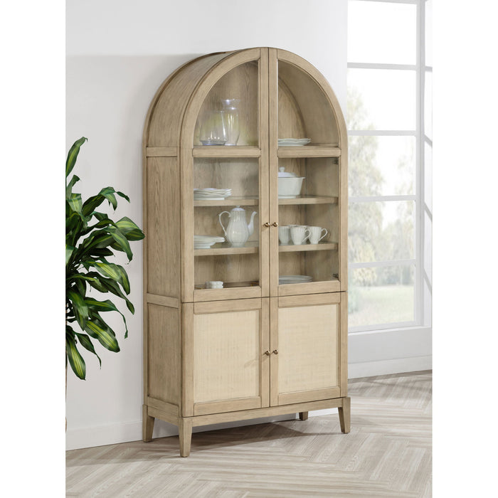 Kimpton - 4 Door Dining Display Cabinet - Beige Furniture Max