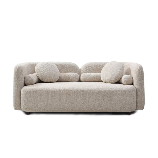 2 Seater Sofa Couch For Living Room - Light Beige Home Essentials