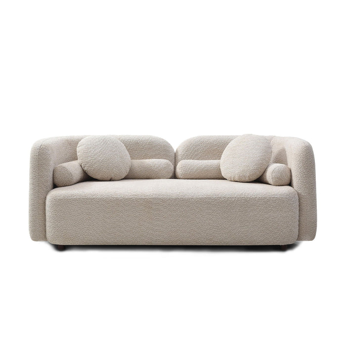 2 Seater Sofa Couch For Living Room - Light Beige Home Essentials