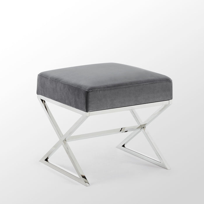 Ottoman Velvet - Silver / Gray