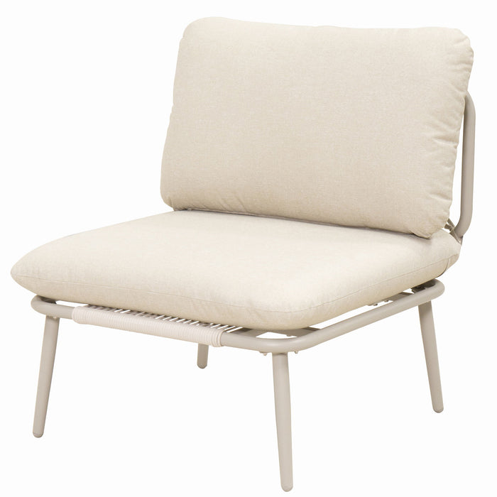 Modular Patio Armless Sofa Chair With Thick Cushion - Off White Home Essentials