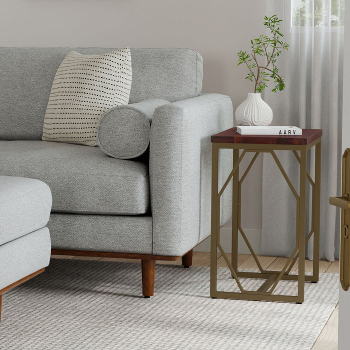 Selma - Handcrafted Metal And Wood Accent Table Simpli-Home