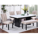 2 Tone Dining Table Set With Upholstered Side Chairs Home Essentials